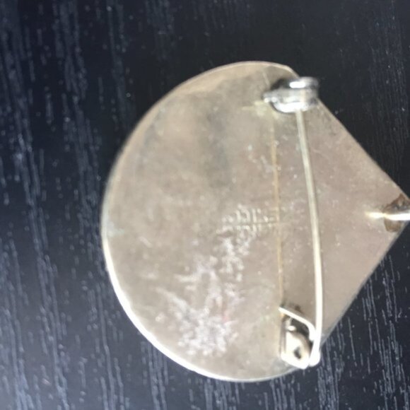 VINTAGE SILVER 925 ABALONE SHELL PENDANTBROOCH - Picture 6 of 6